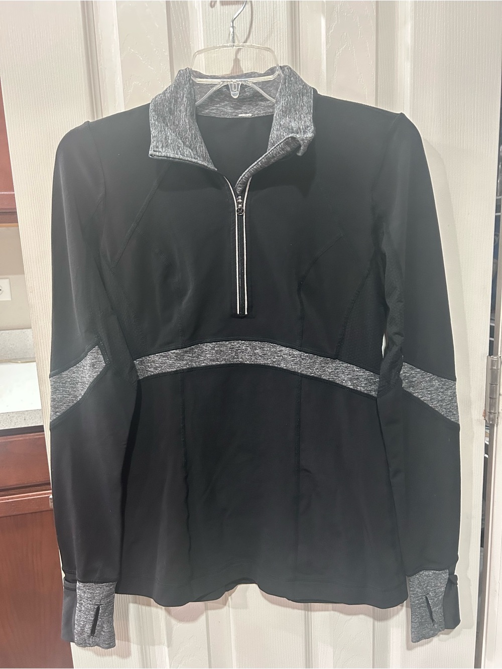 lululemon athletica Black Utility Half-Zip Jacket with Heather Gray Trim